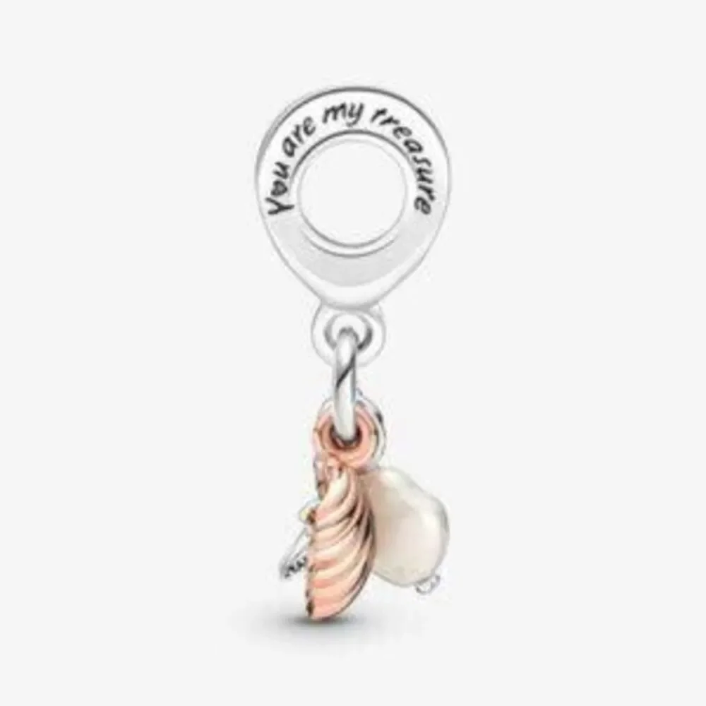 Pandora Freshwater Cultured Pearl, Starfish & Shell Triple Dangle Charm